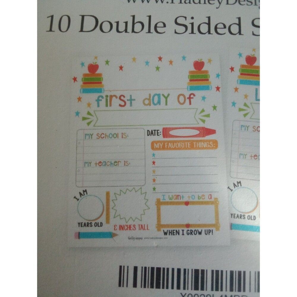 10 first day & last day of school cardboard signs homeschool teacher kids school - Picture 4 of 5